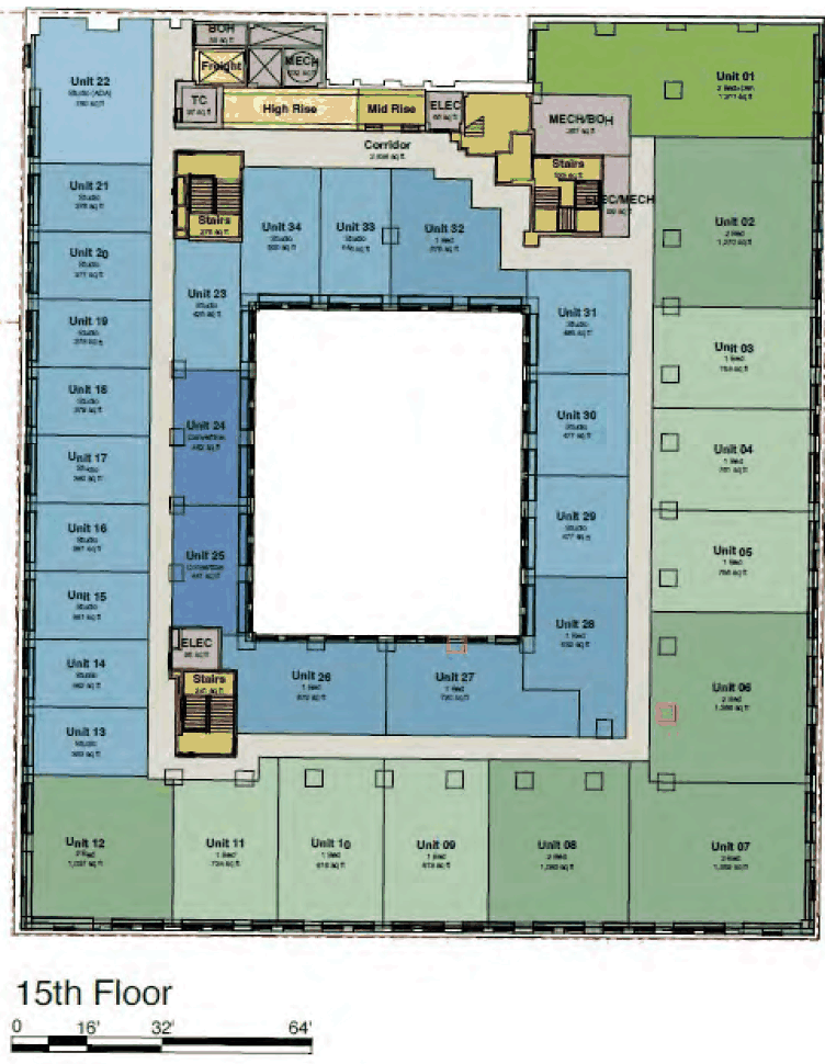 15th Floor floor plan