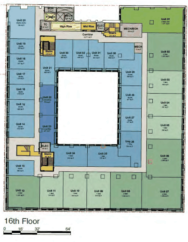 16th Floor floor plan